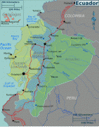 Kaart (cartografie)-Ecuador-Ecuador_regions_map1.png