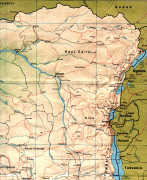 Kaart (cartografie)-Congo-Kinshasa-Zaire-Eastern-Region-Map.jpg