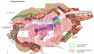 Kaart (cartografie)-Ouagadougou-Reperage-mosaiques-AN.jpg