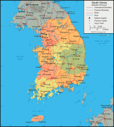 Kaart (cartografie)-Jeju-do-south-korea-map.gif