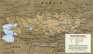Карта (мапа)-Казахстан-Kazakhstan_2001_CIA_map.jpg