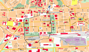 Kaart (kartograafia)-Zagreb-Zagreb-Center-Map.gif