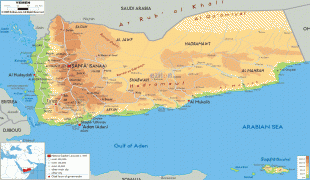 Географическая карта-Йемен-Yemen-physical-map.gif