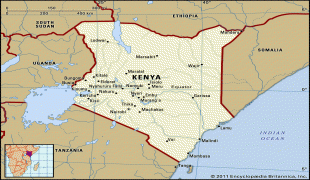 Kaart (cartografie)-Kenia-Map_of_Kenya.gif