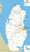 Географічна карта-Катар-Qatar-road-map.gif