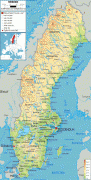 Kaart (kartograafia)-Rootsi-physical-map-of-Sweden.gif
