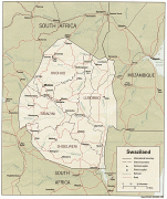 Kaart (cartografie)-Swaziland-Swaziland_19885.gif
