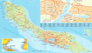 Karte (Kartografie)-Curaçao-Curacao-map.jpg