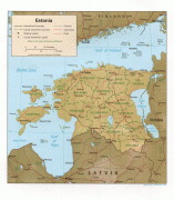 Kaart (cartografie)-Estland-estonia_rel99.jpg
