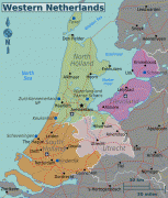 Kaart (cartografie)-Nederland-Western-netherlands-map.png