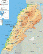 Bản đồ-Li-băng-Lebanon-physical-map.gif