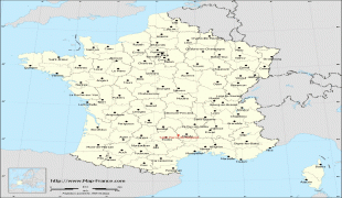 Kaart (cartografie)-Saint-Pierre (stad)-administrative-france-map-departements-Saint-Pierre-de-Nogaret.jpg