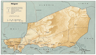 Kaart (cartografie)-Niger (land)-Niger_19876.gif