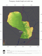 Kaart (cartografie)-Paraguay-rl3c_py_paraguay_map_illdtmcolgw30s_ja_mres.jpg