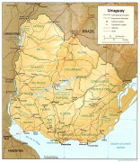 地図-ウルグアイ-large_detailed_relief_and_political_map_of_uruguay_with_roads_and_cities.jpg