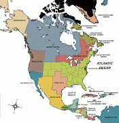 Kaart (kartograafia)-Põhja-Ameerika manner-Map_of_North_America_1850_(VOE).png