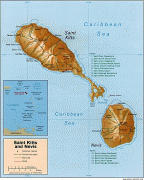 Карта (мапа)-Сент Китс и Невис-Saint_Kitts_Nevis_Shaded_Relief_Map.jpg