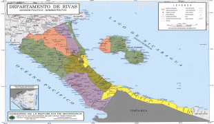 Karte (Kartografie)-Nicaragua-Political-divisions-of-southern-Nicaragua-Map.jpg