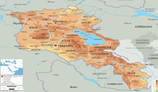 Karte (Kartografie)-Armenien-physical-map-of-Armenia.gif