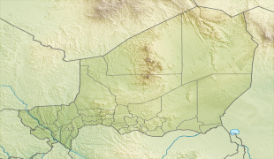 Kaart (kartograafia)-Niger-Niger_relief_location_map.jpg