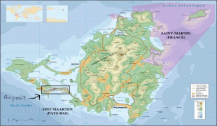 Kaart (cartografie)-Sint Maarten (land)-800px-Saint-Martin_map_detailed-fr.jpg