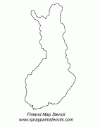 Карта (мапа)-Финска-finland-map-stencil.gif