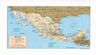 Kaart (cartografie)-Mexico (land)-Mexico-Tourist-Map.jpg