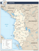 Kaart (kartograafia)-Albaania-albania_trans-2009.jpg