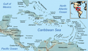 Карта (мапа)-Сент Китс и Невис-Caribbean_general_map.png