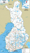 Mapa-Fínsko-Finland-road-map.gif