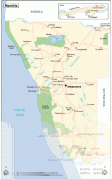 Kaart (cartografie)-Namibië-Namibia-Tourist-Map.gif
