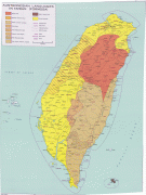 Kaart (kartograafia)-Hiina Vabariik-Taiwan-Language-Map.jpg
