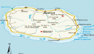 Kaart (kartograafia)-Cooki saared-Inselplan-Rarotonga-7893.jpg
