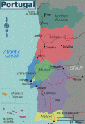 Kort (geografi)-Portugal-Portugal_regions_map_draft.png