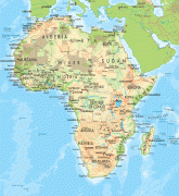 Bản đồ-Châu Phi-Physical-political-map-of-Africa.gif