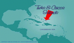 Kaart (cartografie)-Turks- en Caicoseilanden-caribbean-map.jpg