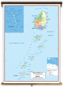 Kaart (kartograafia)-Saint Vincent ja Grenadiinid-academia_stvincent_political_lg.jpg