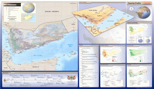 Географическая карта-Йемен-Yemen-Wall-Map.jpg