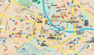Kaart (cartografie)-Skopje-Skopje-city-Map.jpg