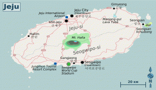 Kaart (cartografie)-Jeju-do-Jeju_Map_1-300000.png