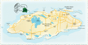 Географическая карта-Нассау (Багамские Острова)-Nassau-Island-Map.jpg