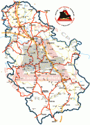 Kort (geografi)-Serbien-Serbia-Road-Map.gif