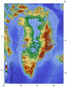 Kaart (cartografie)-Groenland-Topographic_map_of_Greenland_bedrock.jpg