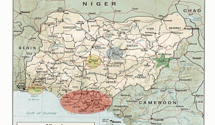 Karte (Kartografie)-Nigeria-Nigeria+Map+.jpg