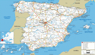 Kort (geografi)-Spanien-Spainsh-road-map.gif