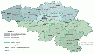 Географічна карта-Бельгія-Belgium-political-map-2001.gif