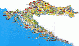 Kaart (cartografie)-Kroatië-croatia-map-1.jpg