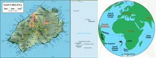 Карта (мапа)-Света Јелена, Асенсион и Тристан да Куња-Saint-Helena-Map.gif