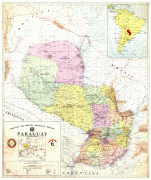 Kaart (cartografie)-Paraguay-Official-map-of-Paraguay.jpg