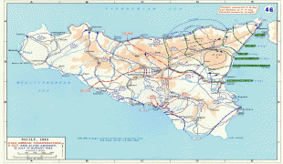 Karte (Kartografie)-Autonome Region Sizilien-Sicily1.jpg